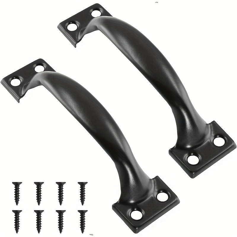 Window Lock Bar - 2Pcs DIY Furniture Iron Handles w/Screws
