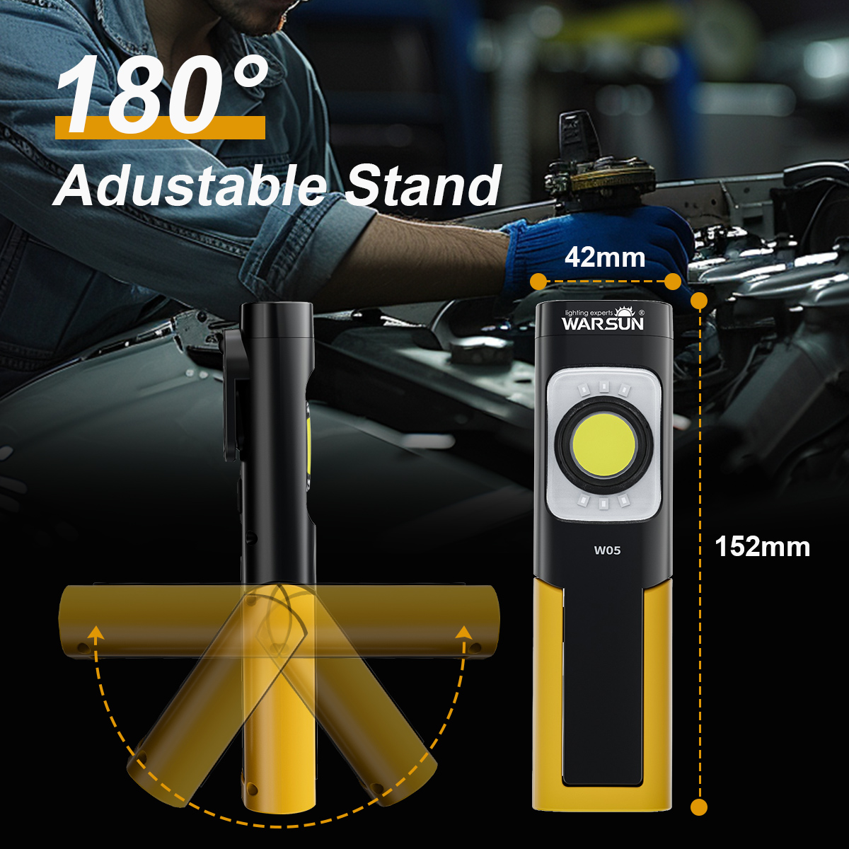 WARSUN W05S LED Work Light Rec - Power Outage Light ulasan dan harga