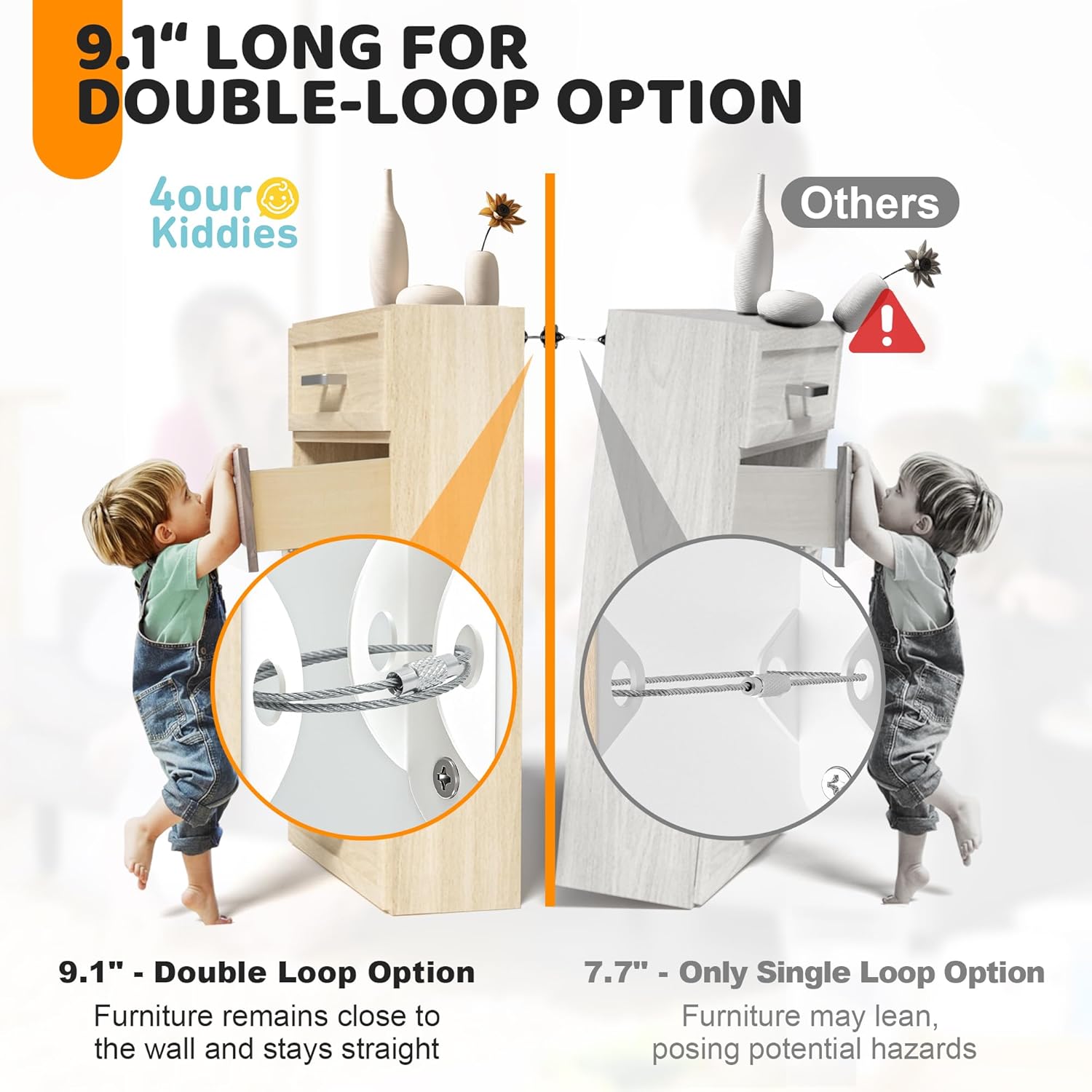 6 Sets Anti Tip Furniture Wall - Earthquake Anchor Strap ulasan dan harga